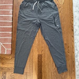 Vuori Charcoal Joggers with Black Zipper